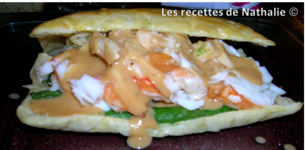 Feuilleté de langouste aux asperges