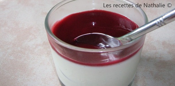 Panna cotta au coulis de fruits rouges