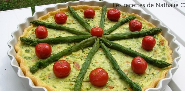 Tarte jardinière au saumon fumé