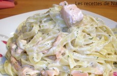 Tagliatelles aux deux saumon