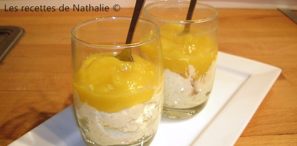 Mousse d'agrumes et coulis de mangue