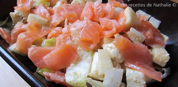 Salade d'endives au saumon fumé