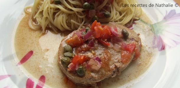 Steaks de thon au vin blanc