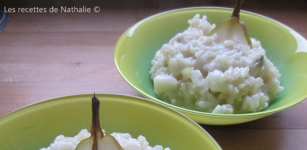 Risotto gorgonzola et poire