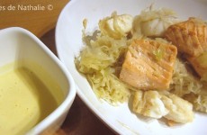 Choucroute de la mer, sauce au beurre blanc