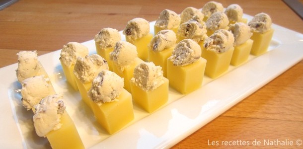 Dés de Comté aux noix