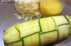 Tresses de courgettes au saumon