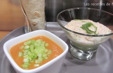 Plateau télé - Wraps, gaspacho et mousse saumon/avocat