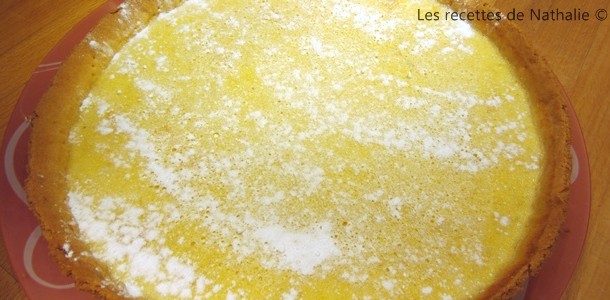 Carrés fondants au citron (sous forme de tarte ronde...)