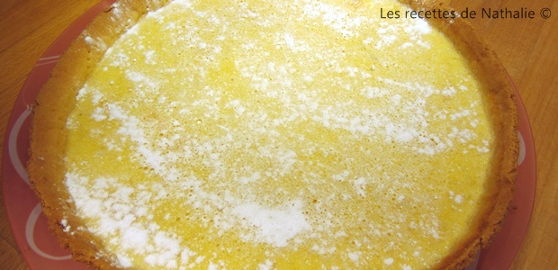 Carrés fondants au citron (sous forme de tarte ronde...)