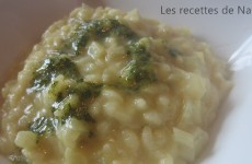 Risotto au fenouil et jus de coriandre