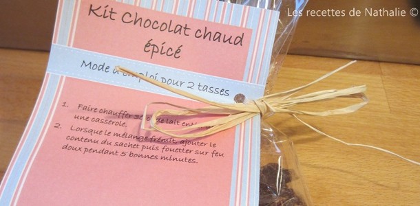 Kit pour chocolat chaud épicé à offrir